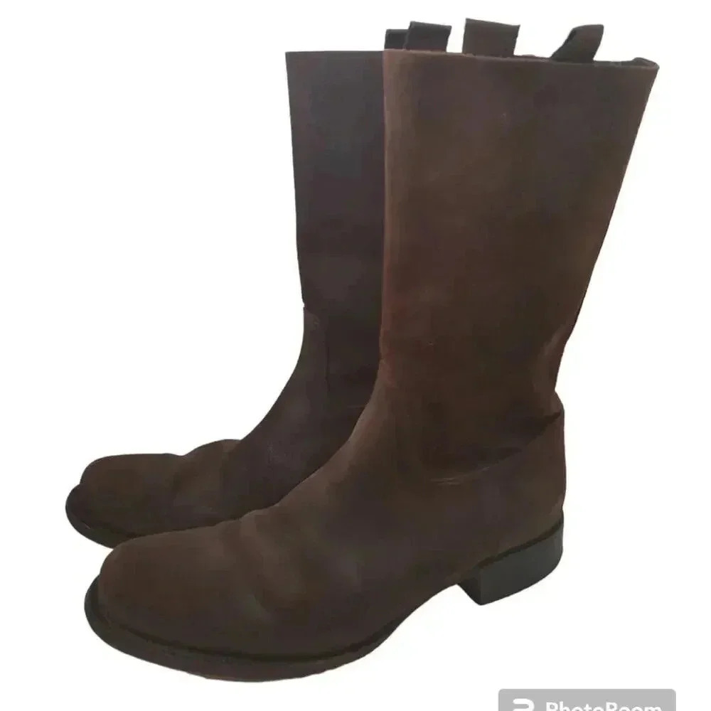 Prada Suede Moto Boots Size 8.5